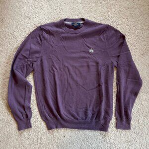 Purple Cotton-Cashmere Blend Brooks Brothers Sweater